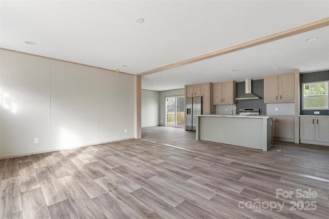 5989 Kaylas Ridge Rd, Connelly Springs, NC 28612 - unfurnished living room with light wood-type flooring and healthy amount of natural light