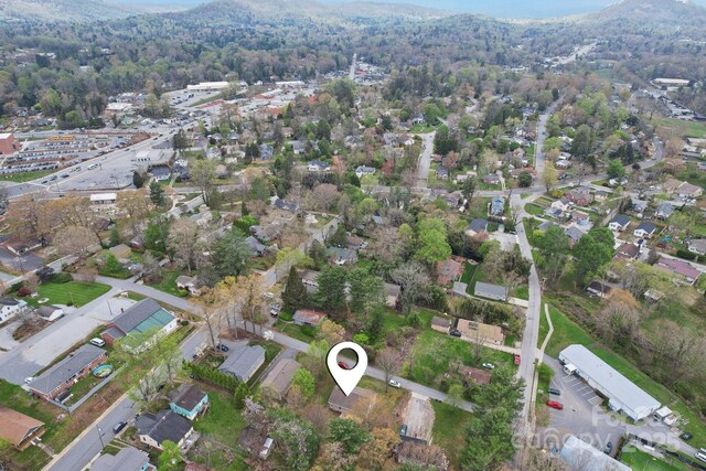 510 Laurel St, Hendersonville, NC 28792 - bird's eye view featuring a view of trees and a mountain view