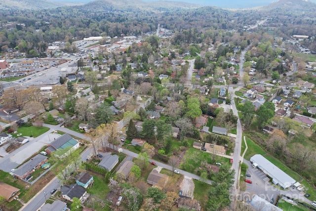 510 Laurel St, Hendersonville, NC 28792 - drone / aerial view with a mountain view and a view of trees