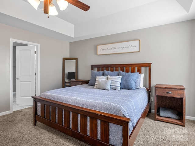 218 Little Man Dr, Boiling Springs, SC 29316 - bedroom featuring baseboards, a ceiling fan, and carpet floors