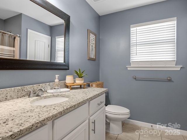 218 Little Man Dr, Boiling Springs, SC 29316 - full bathroom with tile patterned floors, vanity, baseboards, and toilet