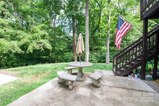 2540 Heritage Cir, Statesville, NC 28625 - view of patio featuring stairs
