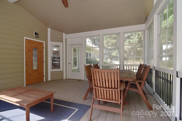 view of sunroom