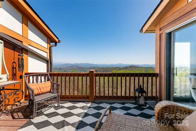 704 Fleetwood Plz, Hendersonville, NC 28739 - balcony featuring a mountain view
