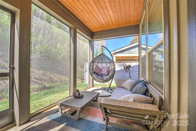 view of sunroom