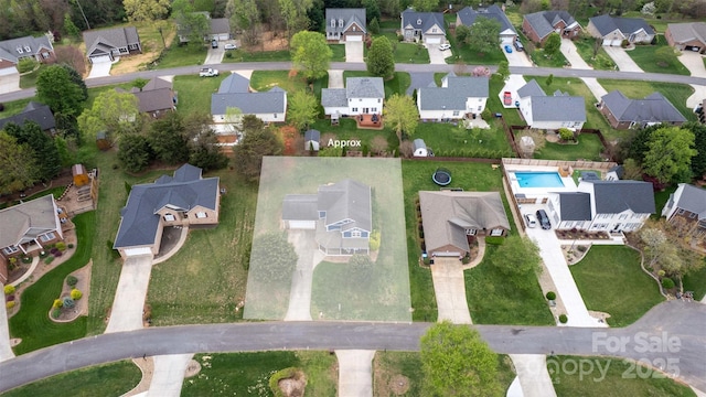 63 Frost Ln, Taylorsville, NC 28681 - aerial overview of property's location featuring nearby suburban area and a pool