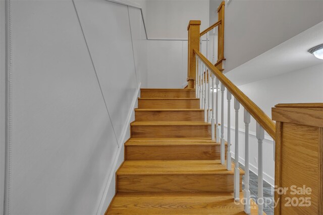 63 Frost Ln, Taylorsville, NC 28681 - staircase with wood finished floors