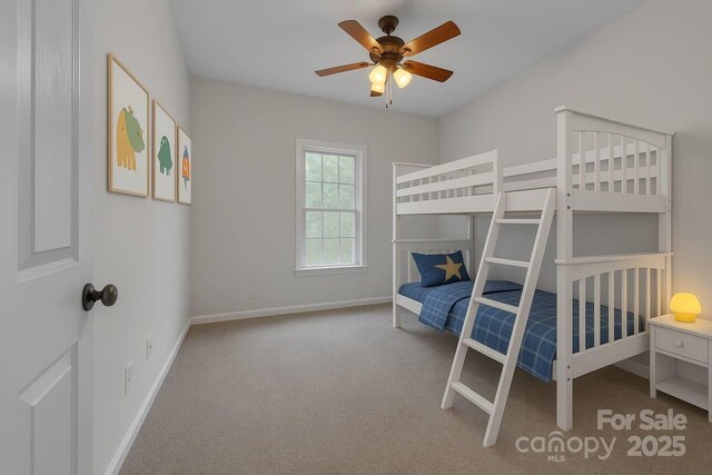 63 Frost Ln, Taylorsville, NC 28681 - carpeted bedroom with baseboards and ceiling fan