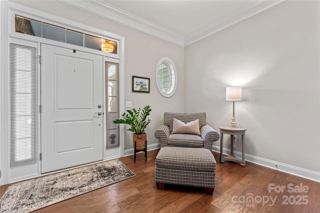 4012 Brandywine Ter, Lancaster, SC 29720 - foyer entrance with ornamental molding, wood finished floors, and baseboards