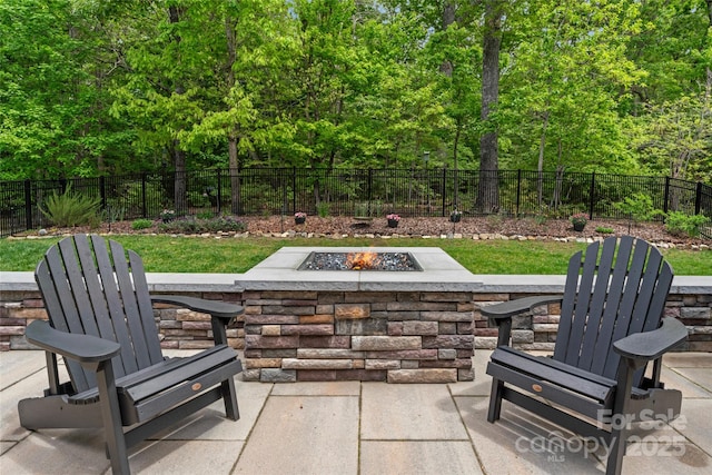 4012 Brandywine Ter, Lancaster, SC 29720 - view of patio with an outdoor fire pit and a fenced backyard