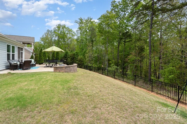 3028 Quinebaug Rd, Fort Mill, SC 29715 - view of yard featuring an outdoor living space, a patio area, and fence