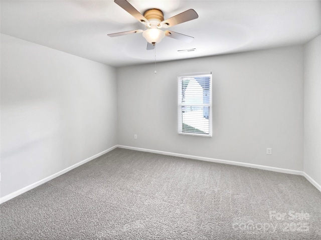 805 Gunnar Dr, Gastonia, NC 28054 - carpeted spare room featuring baseboards and a ceiling fan