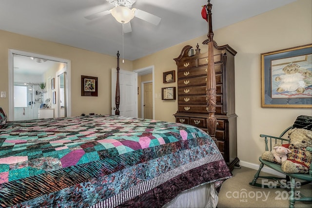 104 Parkway Ct Unit 1, Asheville, NC 28803 - carpeted bedroom with ceiling fan and baseboards