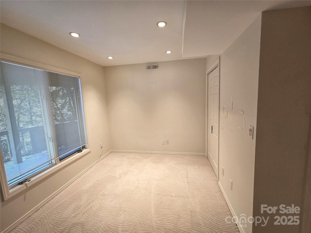 124 Cardinal Rd, Lake Lure, NC 28746 - empty room with recessed lighting, light colored carpet, and baseboards