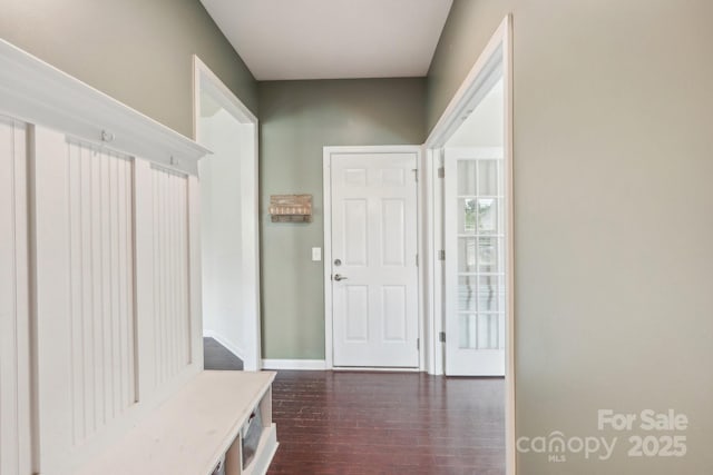 5037 Nighthawk Dr, Fort Mill, SC 29707 - mudroom with dark wood-style floors and baseboards