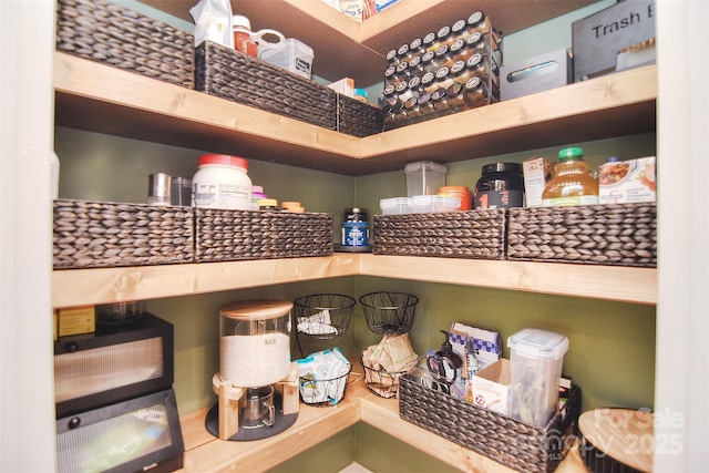 view of storage area