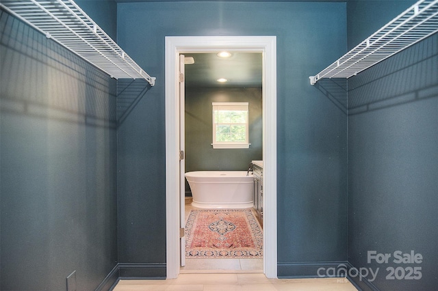 view of walk in closet