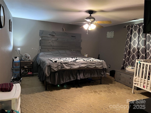 541 Pilgrim Rd, Ellenboro, NC 28040 - bedroom with a ceiling fan