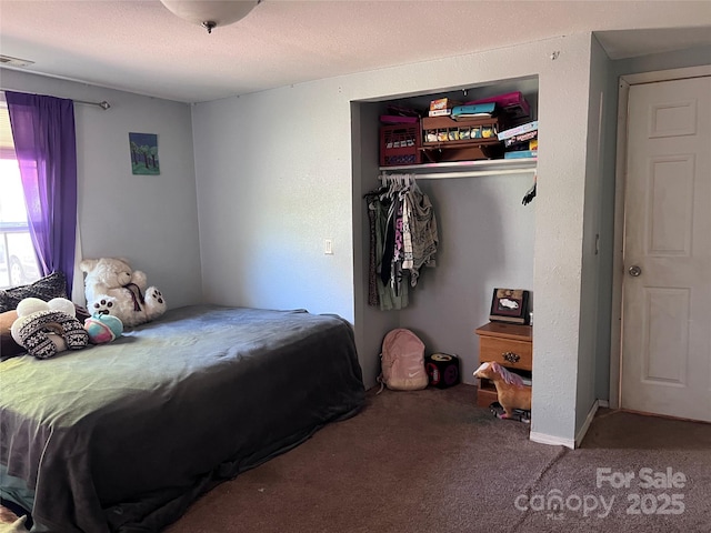 541 Pilgrim Rd, Ellenboro, NC 28040 - bedroom with a closet, carpet flooring, and visible vents