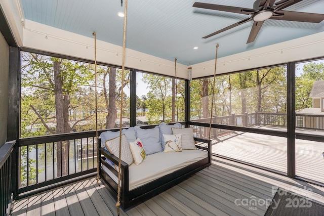 153 High Hills Dr, Mooresville, NC 28117 - sunroom / solarium with a ceiling fan