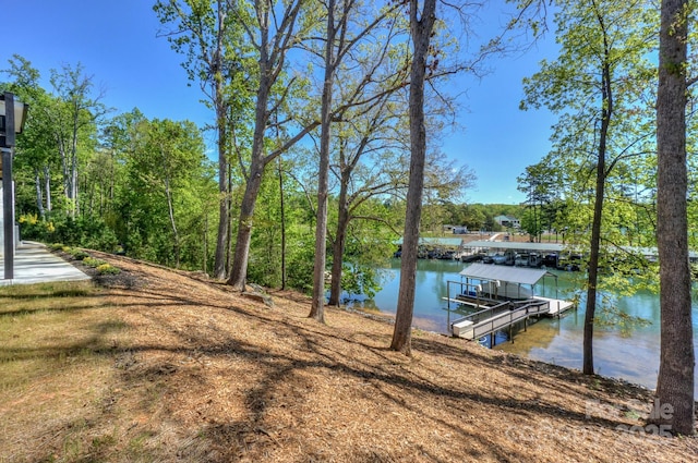 153 High Hills Dr, Mooresville, NC 28117 - dock featuring a water view and boat lift