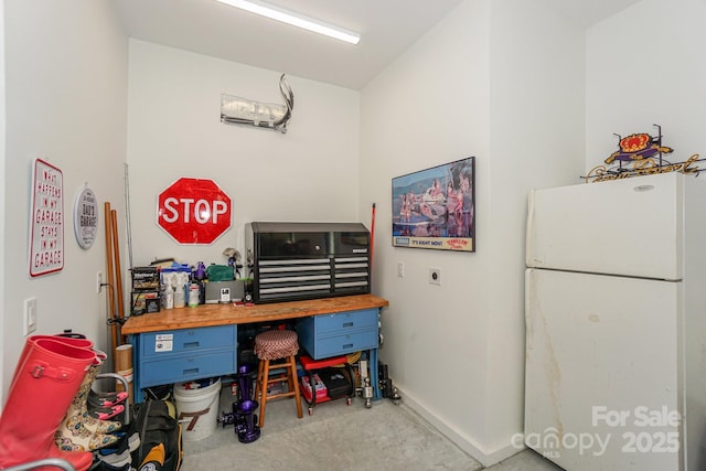 153 High Hills Dr, Mooresville, NC 28117 - office area featuring a workshop area and baseboards