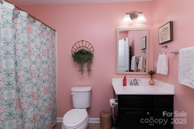 7397 Mill Ruins Ave SW, Concord, NC 28025 - full bathroom featuring vanity, a shower with shower curtain, and tile patterned flooring