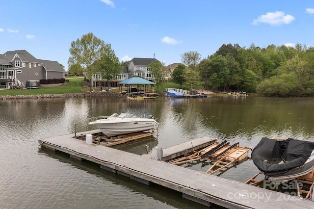 263 Fernbrook Dr, Mooresville, NC 28117 - dock featuring a water view and boat lift