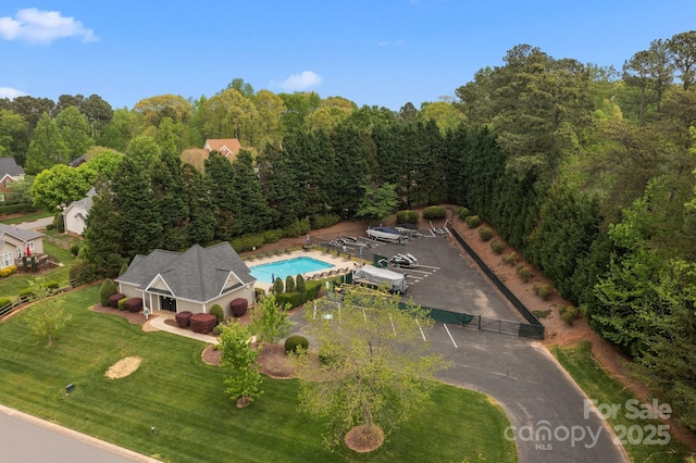 263 Fernbrook Dr, Mooresville, NC 28117 - view of property location with a pool area and a heavily wooded area
