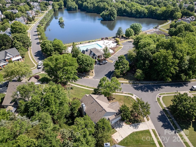 drone / aerial view of a nearby body of water