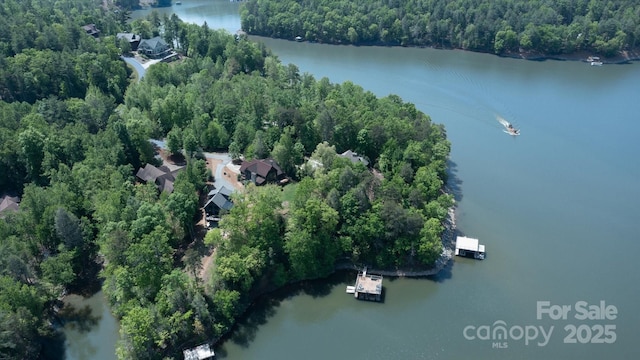 54 Cottage Grove Dr, Nebo, NC 28761 - drone / aerial view with a water view and a wooded view