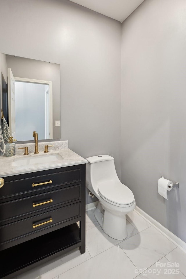 221 Sycamore Creek Rd, Fort Mill, SC 29708 - bathroom with toilet, vanity, and baseboards