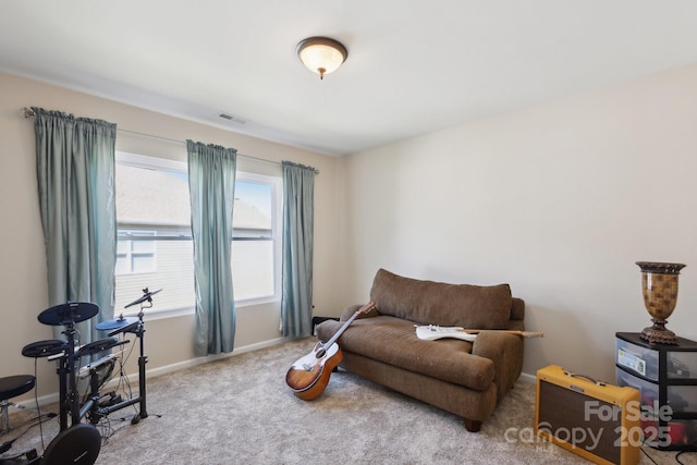 221 Sycamore Creek Rd, Fort Mill, SC 29708 - living area with baseboards, visible vents, and carpet floors