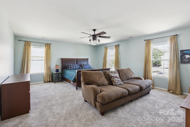 221 Sycamore Creek Rd, Fort Mill, SC 29708 - bedroom featuring carpet flooring, baseboards, and a ceiling fan