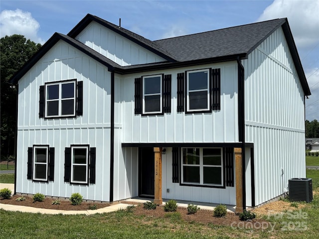 3012 Isle Ln, Monroe, NC 28110 - modern farmhouse style home with roof with shingles and board and batten siding