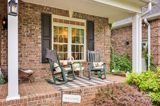 view of patio featuring covered porch