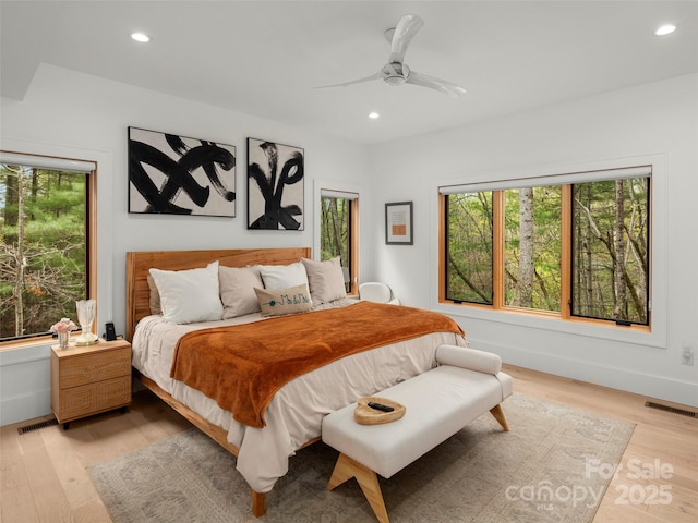 146 Timber Creek Rd, Hendersonville, NC 28739 - bedroom with visible vents, multiple windows, and recessed lighting