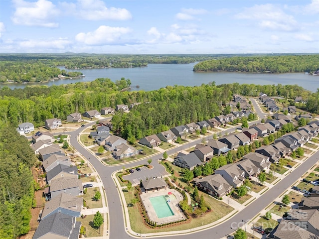 513 Sandbar Pt, Lake Wylie, SC 29710 - aerial view featuring a water view, a residential view, and a view of trees