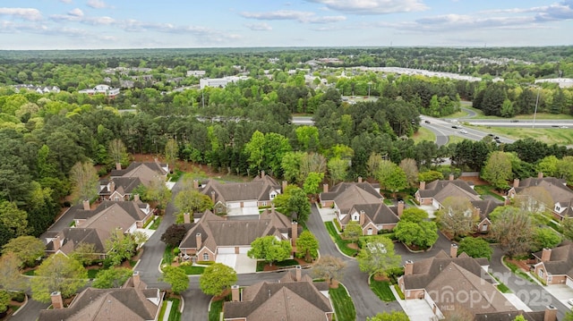 7502 Hurstbourne Green Dr, Charlotte, NC 28277 - birds eye view of property featuring a view of trees and a residential view