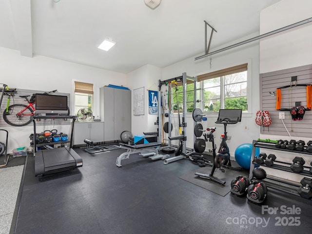 view of workout area