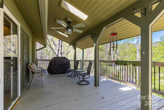 22 Robinhood Rd, Asheville, NC 28804 - deck with ceiling fan