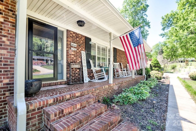 view of patio with covered porch