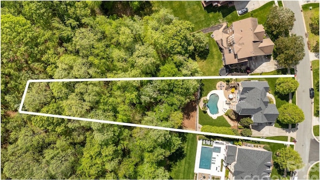 aerial view with a residential view