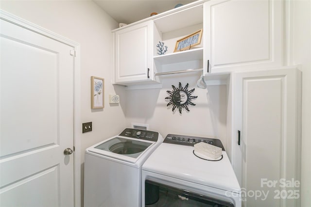 15520 Capps Rd, Charlotte, NC 28278 - laundry area with washing machine and dryer and cabinet space