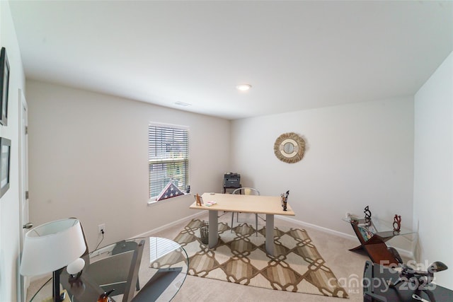 15520 Capps Rd, Charlotte, NC 28278 - office with light carpet, baseboards, and recessed lighting
