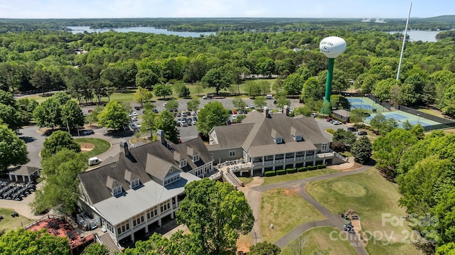 16070 Palawan Ct, Tega Cay, SC 29708 - bird's eye view with a forest view and a water view