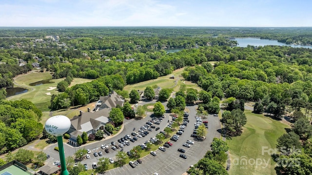 16070 Palawan Ct, Tega Cay, SC 29708 - drone / aerial view with view of golf course, a water view, and a wooded view