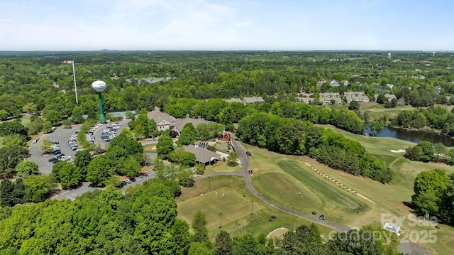 16070 Palawan Ct, Tega Cay, SC 29708 - birds eye view of property with a view of trees, a water view, and view of golf course