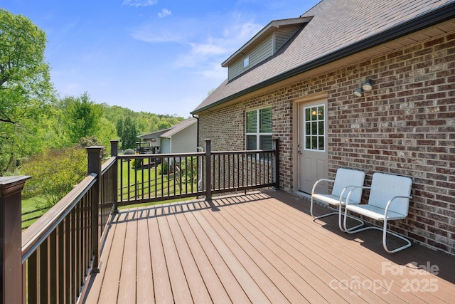 1592 Farmington Hills Dr, Conover, NC 28613 - view of wooden terrace