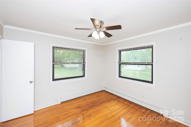 134 Piedmont Dr, Kannapolis, NC 28081 - empty room with crown molding, light wood-style flooring, and plenty of natural light